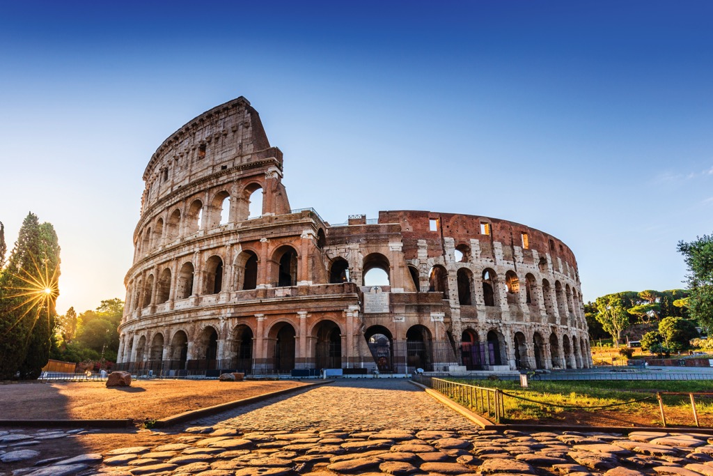 Het Colosseum, een Romeinse arena in Rome.